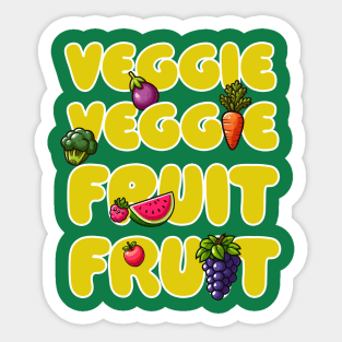 Veggie Veggie Fruit Fruit V2 Sticker